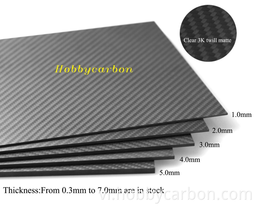 different thickness carbon fiber sheets